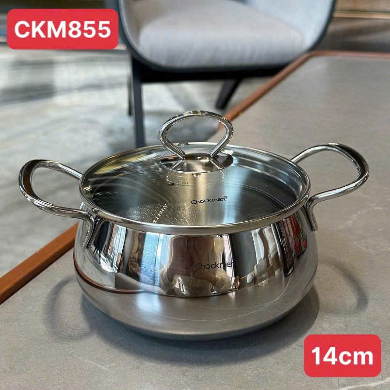 Nồi táo tai đôi inox 18/10 Chockmen zise 14cm CKM855