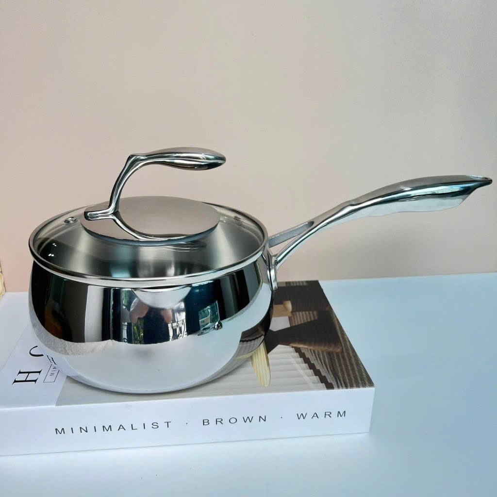Quánh inox 18/10 liền khối Oyatton, size 18cm, OYT-AL556P