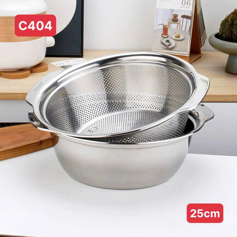 Bộ thau rổi inox 304 Chockmen LSL25cm
