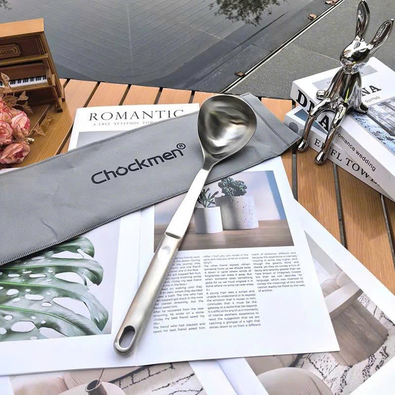 Muôi inox 18/10 đầu tròn Chockmen CKM-268S, 38cm