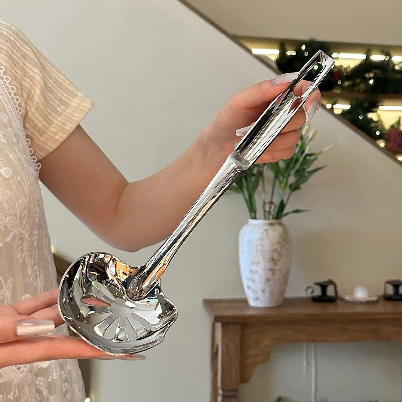 Muôi táo inox 316 Chockmen thủng CKM-AL451LS