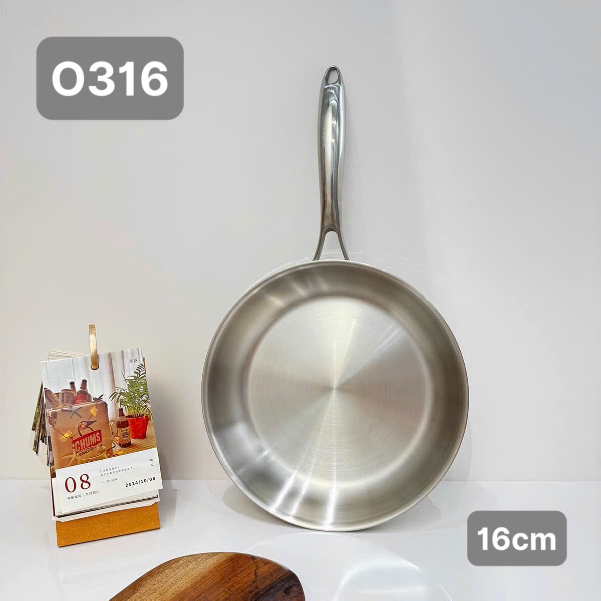 Chảo cạn inox 316 liền khối OYATTON, OYT-AL316P16, 16cm