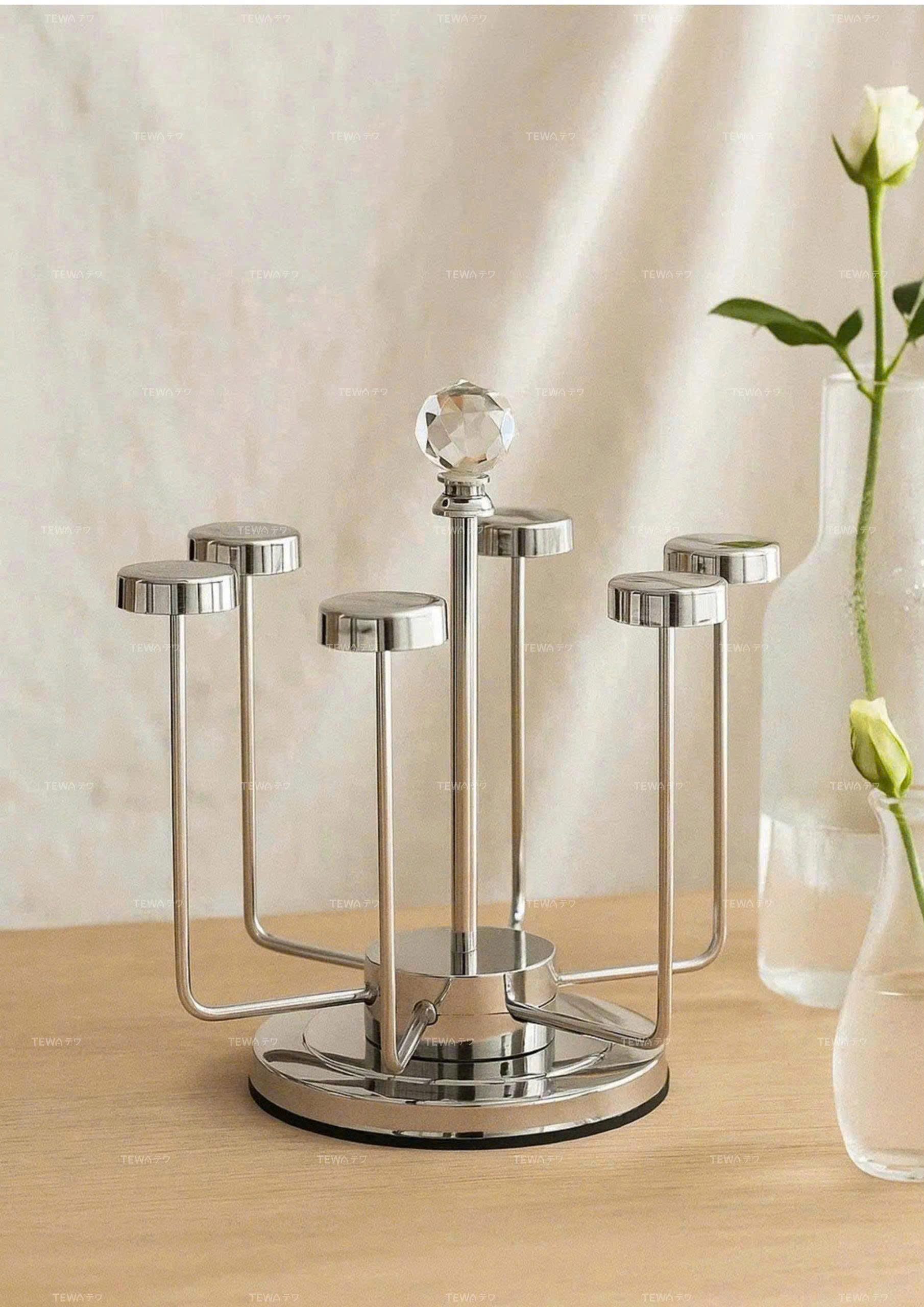 Giá úp cốc xoay 360 độ inox 201 , model 33052
