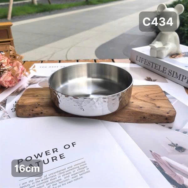 Khay kiêm chảo chạm khắc Chockmen 16cm - C434 - Model: CKM-LB3L16P